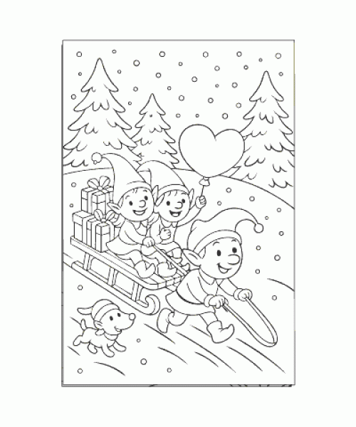 Ausmalbild Wichtel 011