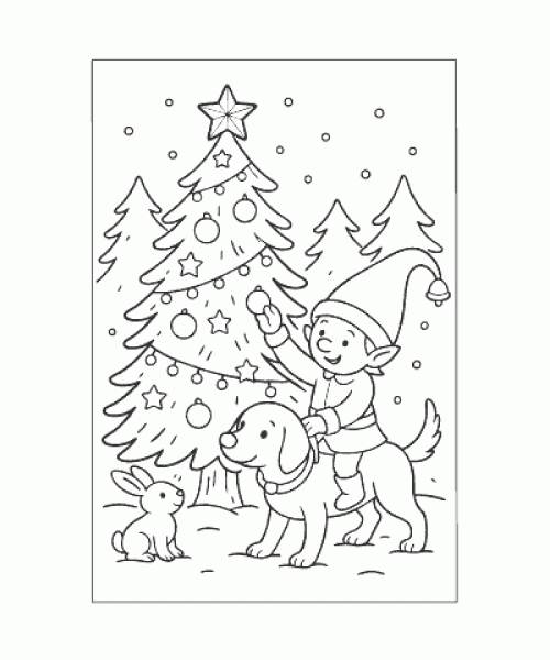 Ausmalbild Wichtel 012