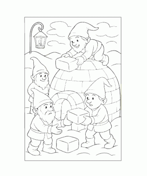 Ausmalbild Wichtel 013