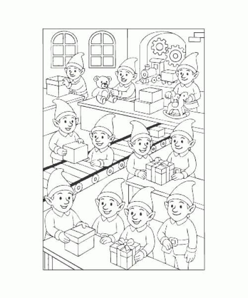 Ausmalbild Wichtel 016