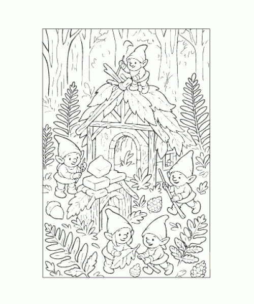 Ausmalbild Wichtel 018