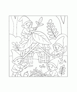 Ausmalbild Wichtel 019