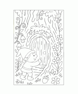 Ausmalbild Wichtel 020