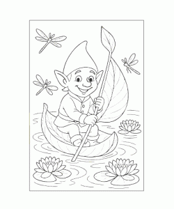 Ausmalbild Wichtel 021