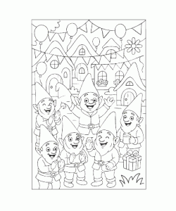 Ausmalbild Wichtel 022