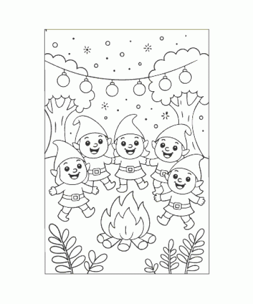 Ausmalbild Wichtel 023