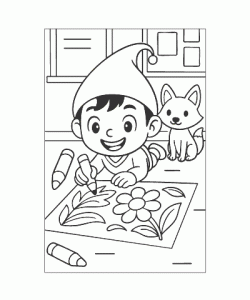 Ausmalbild Wichtel 027