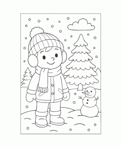 Ausmalbild Winter 001