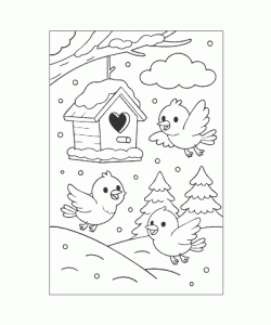 Ausmalbild Winter 002