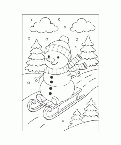 Ausmalbild Winter 003