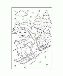 Ausmalbild Winter 004