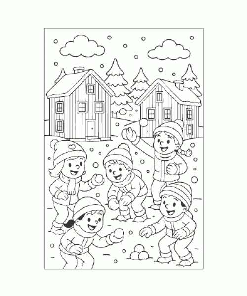 Ausmalbild Winter 005