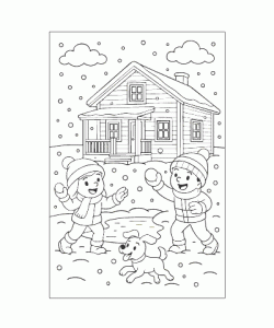 Ausmalbild Winter 006