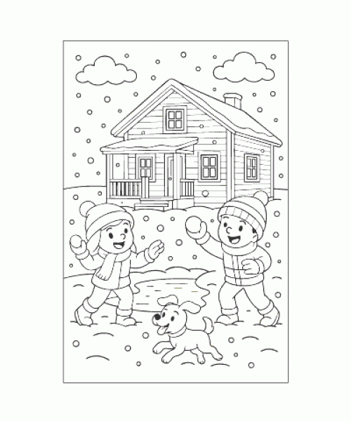 Ausmalbild Winter 006