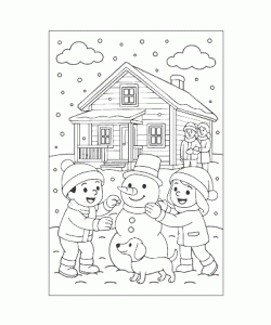 Ausmalbild Winter 007