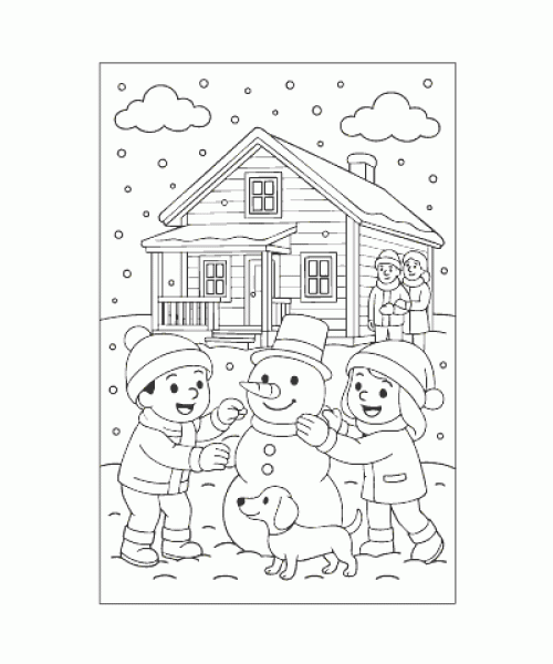 Ausmalbild Winter 007