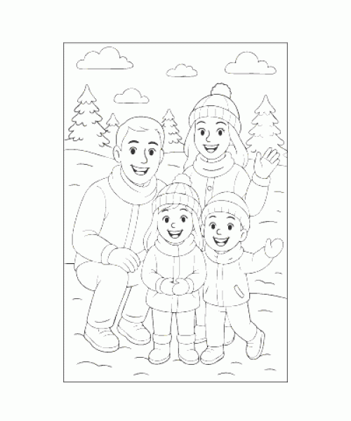 Ausmalbild Winter 008