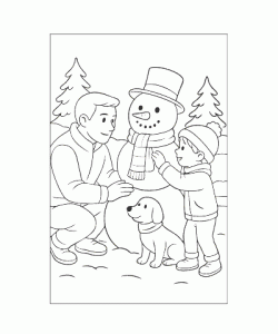 Ausmalbild Winter 009