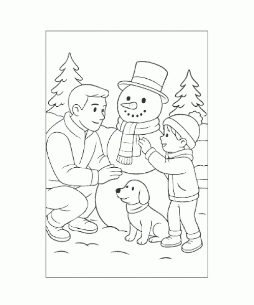 Ausmalbild Winter 009