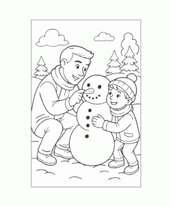 Ausmalbild Winter 010
