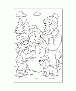 Ausmalbild Winter 011