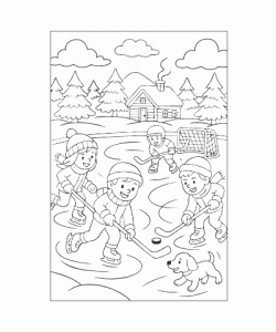 Ausmalbild Winter 012