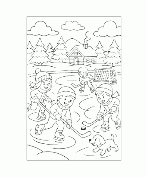 Ausmalbild Winter 012