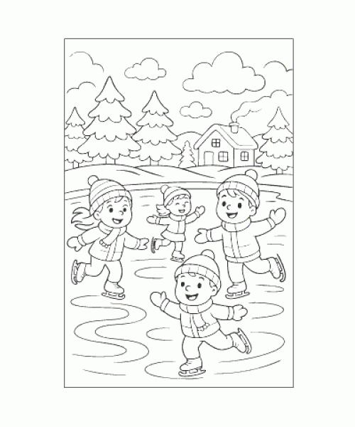 Ausmalbild Winter 013