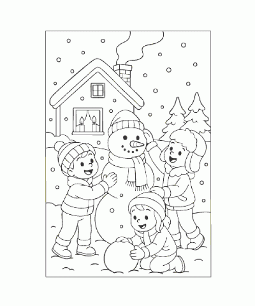 Ausmalbild Winter 015