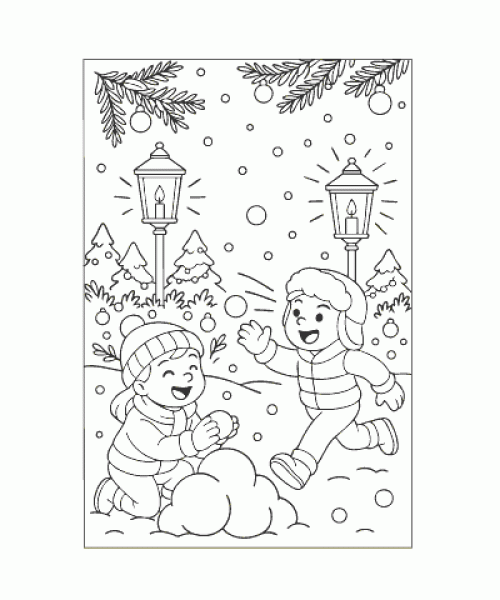 Ausmalbild Winter 016