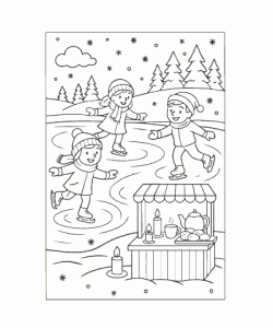 Ausmalbild Winter 018