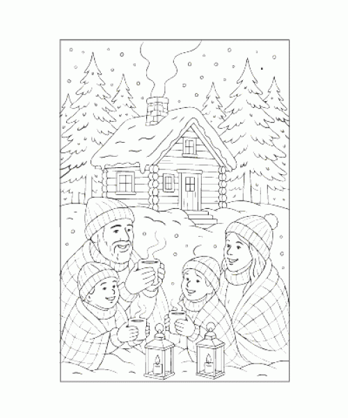 Ausmalbild Winter 019