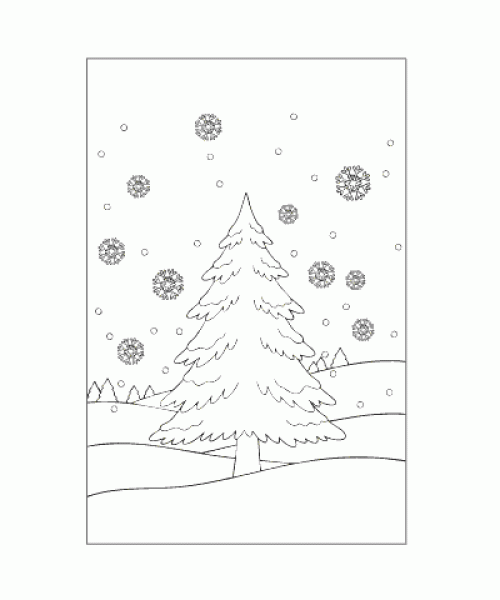 Ausmalbild Winter 022