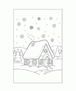 Ausmalbild Winter 023