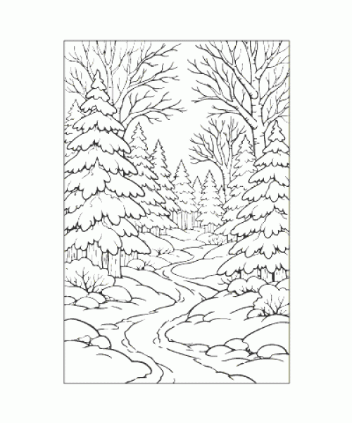 Ausmalbild Winter 024