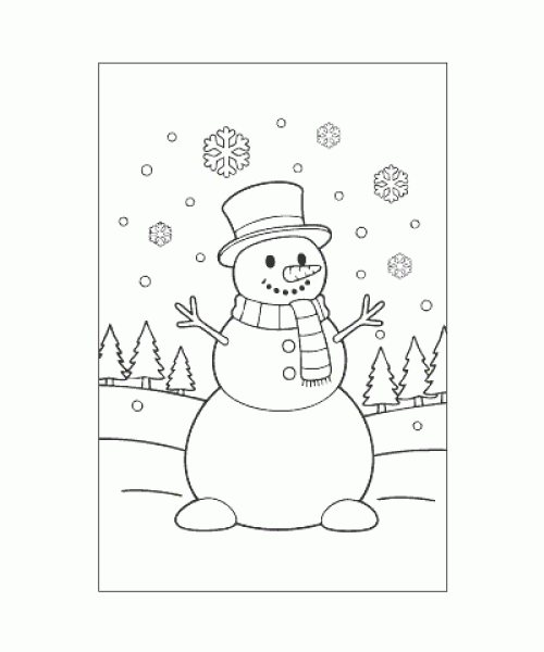 Ausmalbild Winter 025