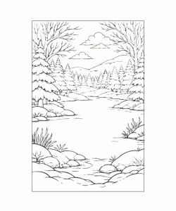 Ausmalbild Winter 026