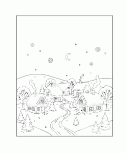 Ausmalbild Winter 028