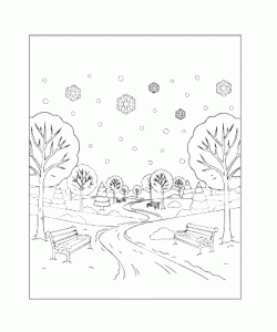 Ausmalbild Winter 034