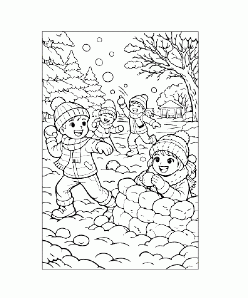 Ausmalbild Winter 036