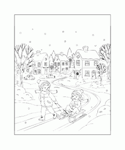 Ausmalbild Winter 038