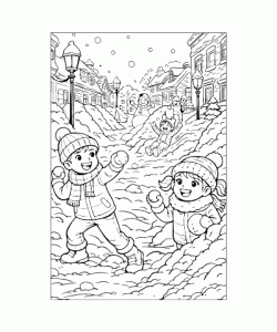 Ausmalbild Winter 040