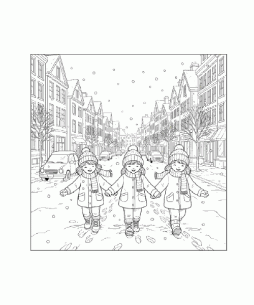 Ausmalbild Winter 041