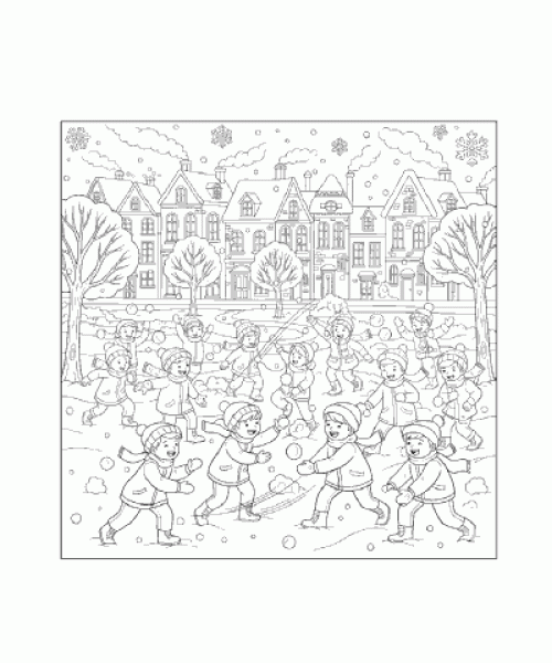Ausmalbild Winter 042