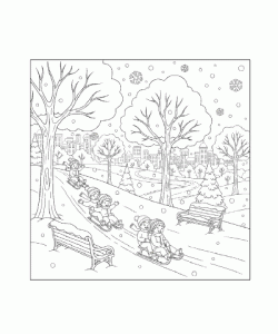 Ausmalbild Winter 043