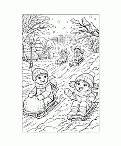 Ausmalbild Winter 044