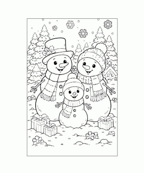 Ausmalbild Winter 046