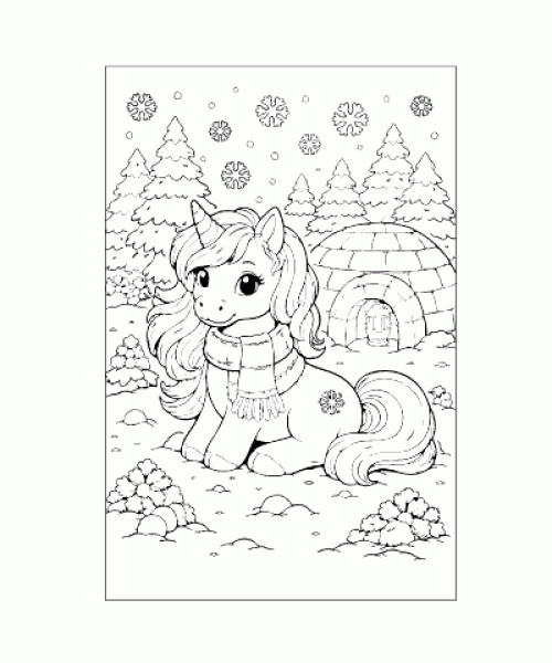 Ausmalbild Winter 047