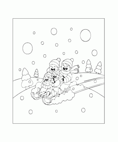 Ausmalbild Winter 048