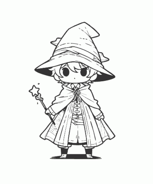 Ausmalbild Zauberei 001